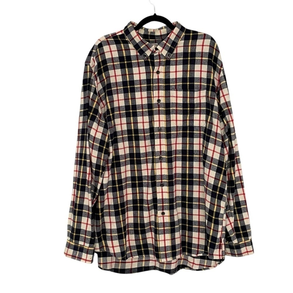 L.L. Bean Men's XXL Scotch Plaid Flannel Button Front Shirt